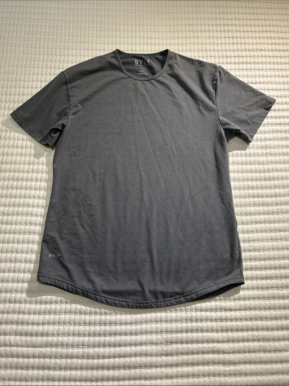 BYLT Basics Men's Crew Tee in Charcoal Large